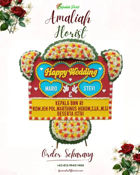 Papan Bunga Pernikahan Wama